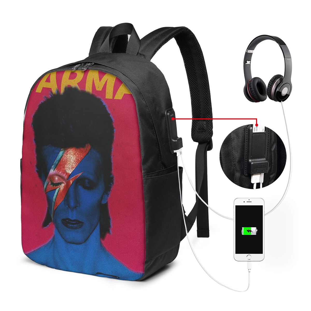 Laptops - Davids Bowied Backpack Travel Notebook Bag