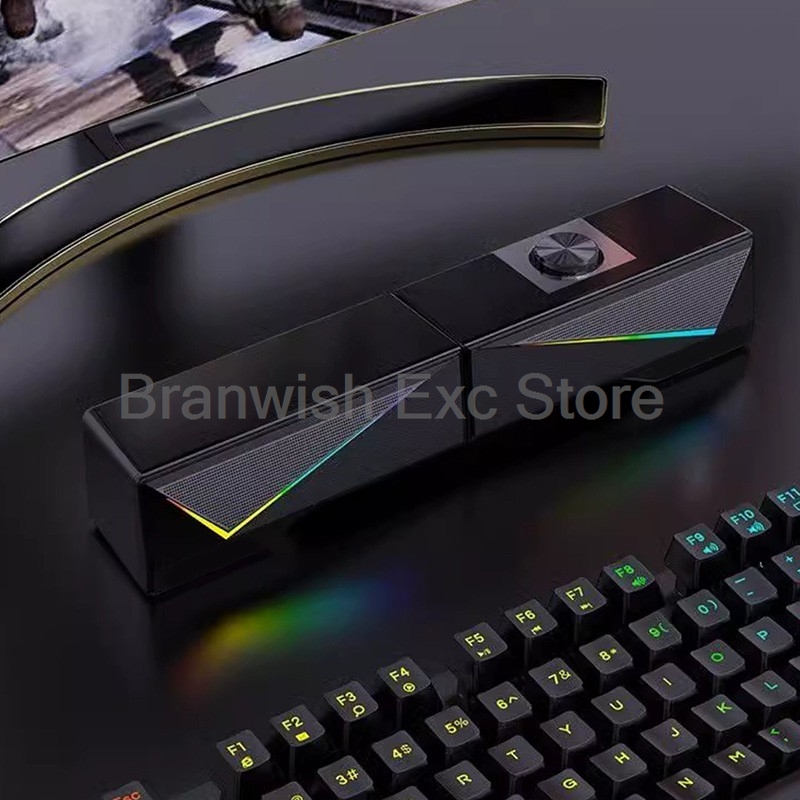 2x2.5W Computer Speaker RGB Li - Rgb Computer Soundbar For Pc recension och pris