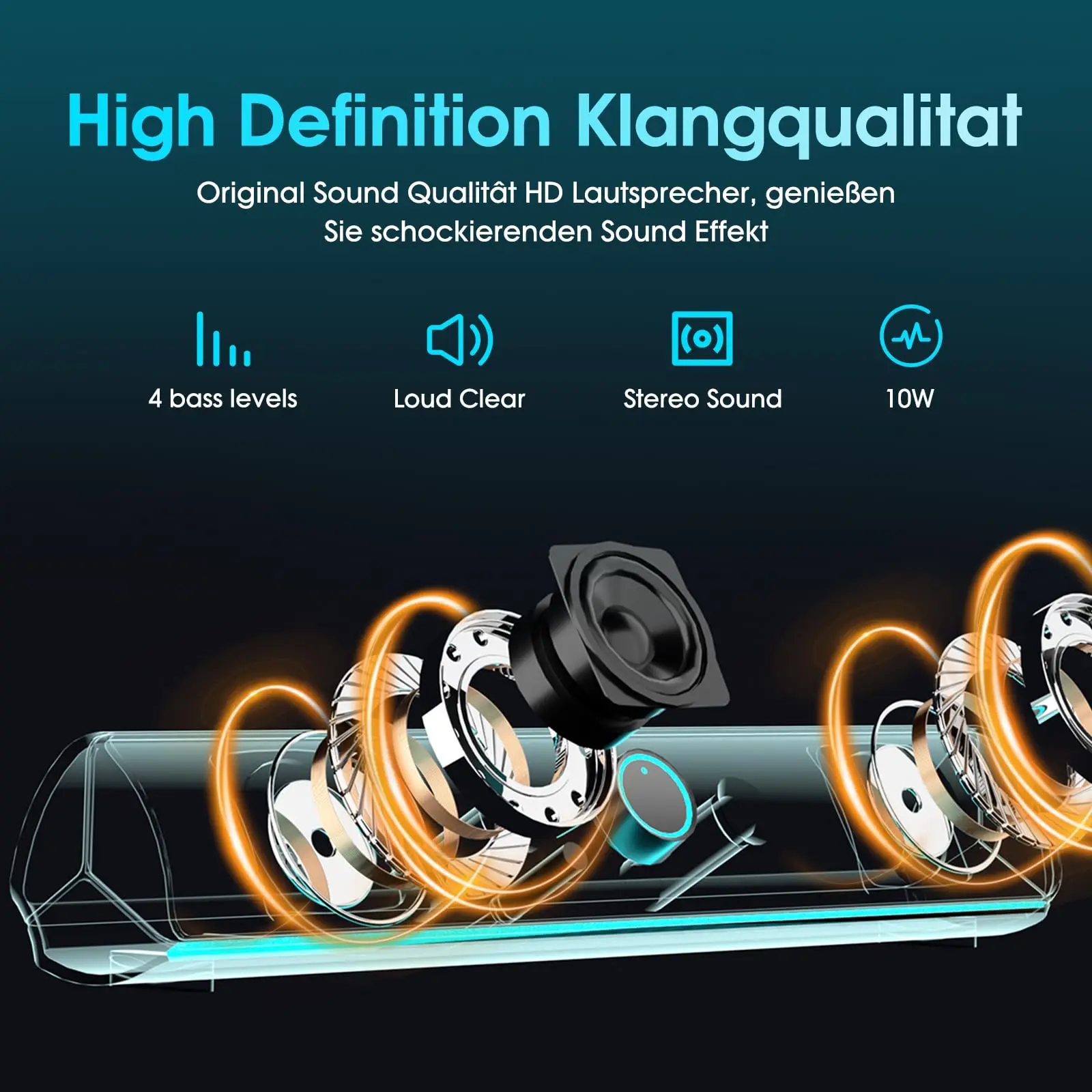 Gaming Soundbar, USB One-Cable - Rgb Computer Soundbar For Pc recension och pris