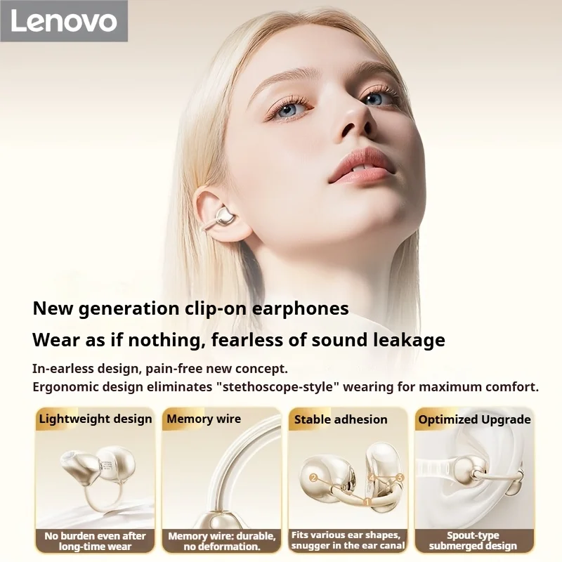 Original Lenovo XA390 True Wir - Open Ear Air Conduction Headphones recension och pris