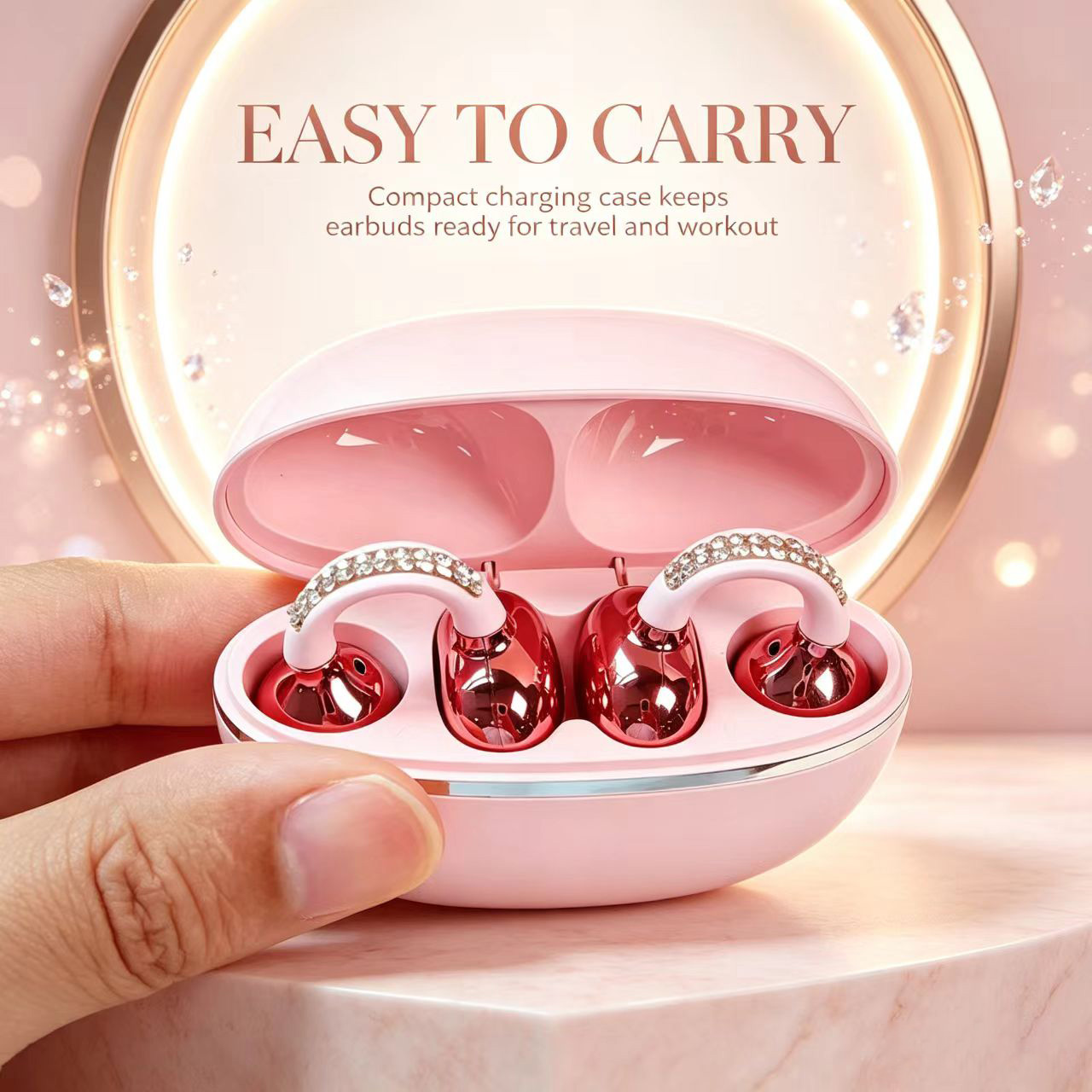 Rhinestone Open Ear Clip Wirel - Open Ear Air Conduction Headphones recension och pris