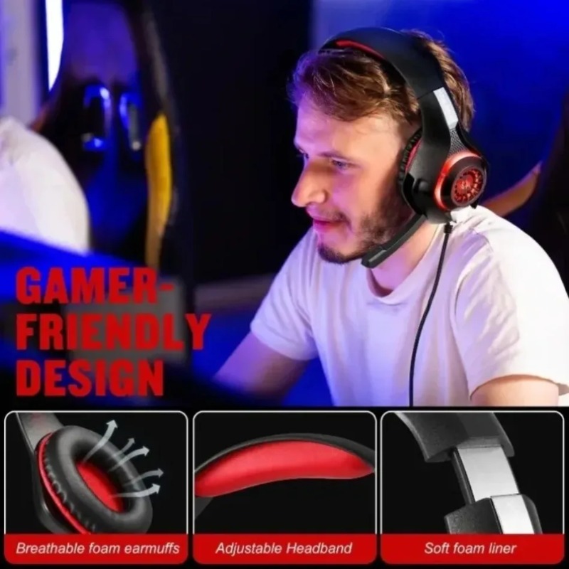 Wired Gaming Headset Over Ear  - Gaming Headset With Mic Rgb recension och pris