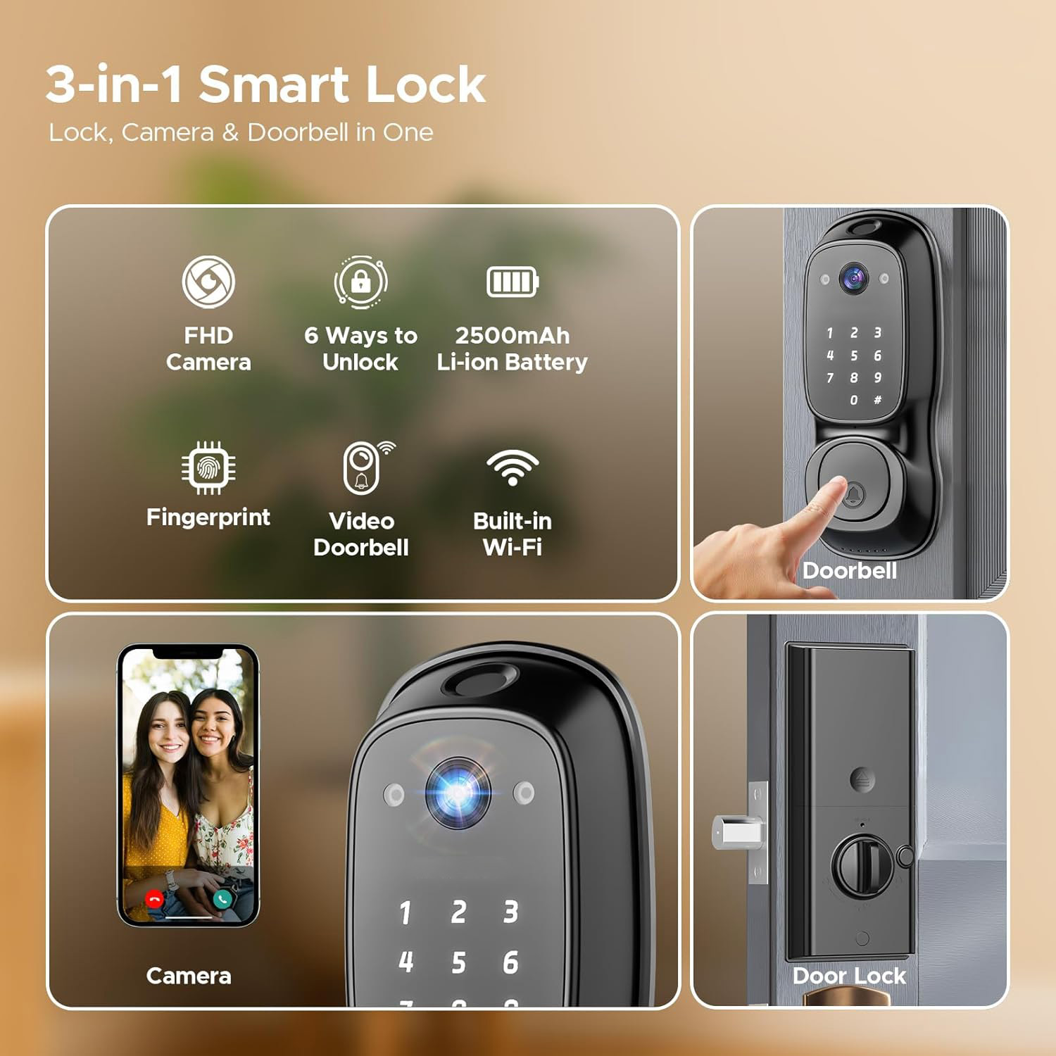 Tuya Wifi Smart Door Lock ‎Cam - Cameras recension och pris