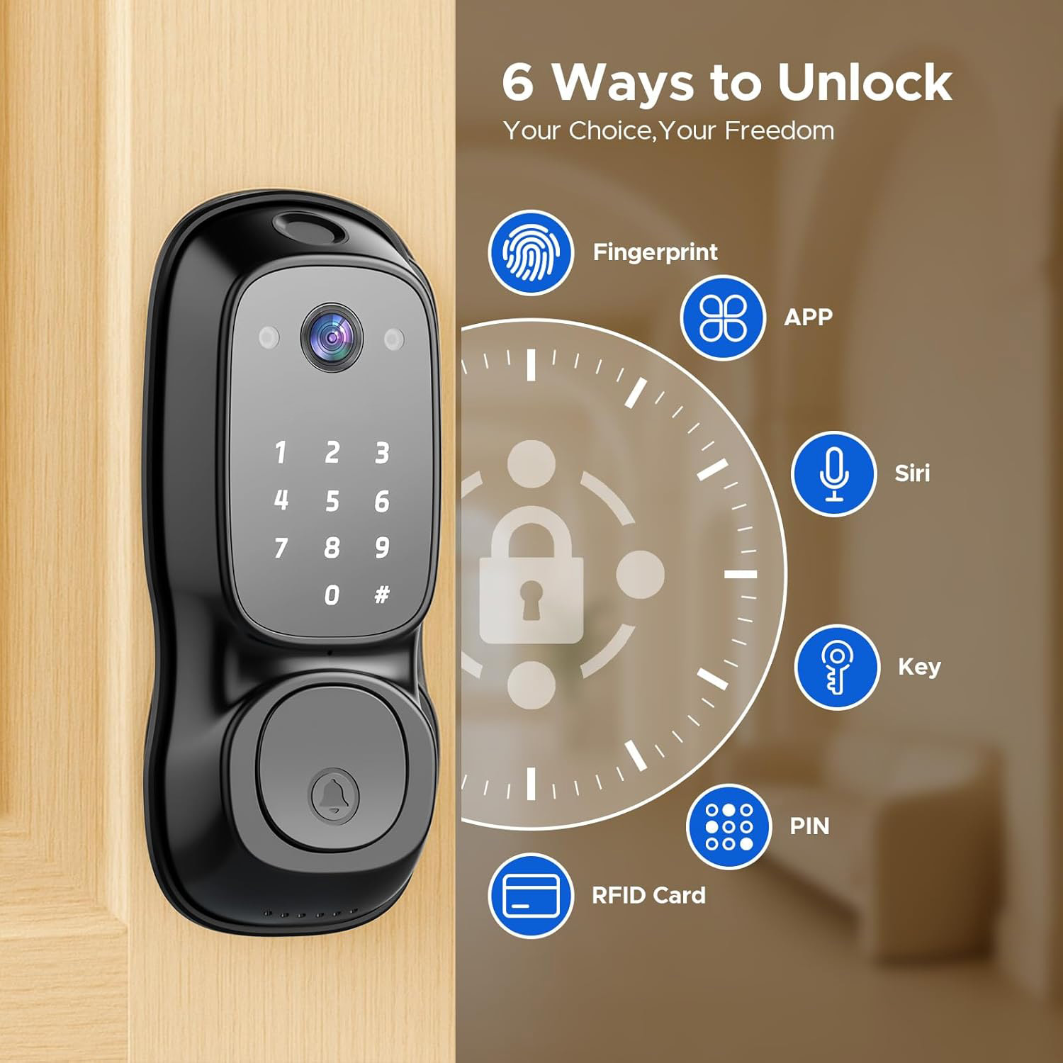 Tuya Wifi Smart Door Lock ‎Cam - Cameras recension och pris