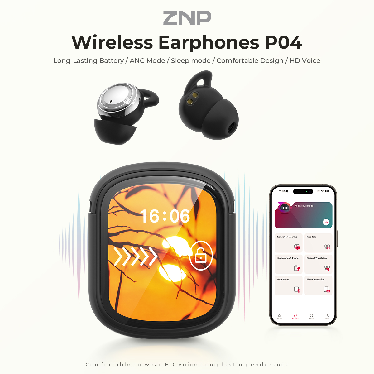 ZNP P04 Sleeping Aid Earbuds A - Sleep Mask Headphones Bluetooth recension och pris