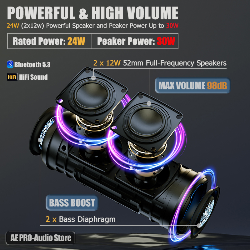 30W Portable Bluetooth Speaker - Portable Bluetooth Speaker Waterproof Ipx7 recension och pris