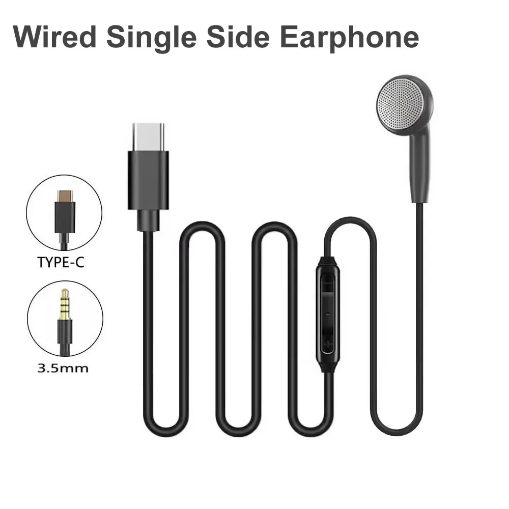 USB C Single Side Headphone fo - Type C Wired Earphones With Mic recension och pris