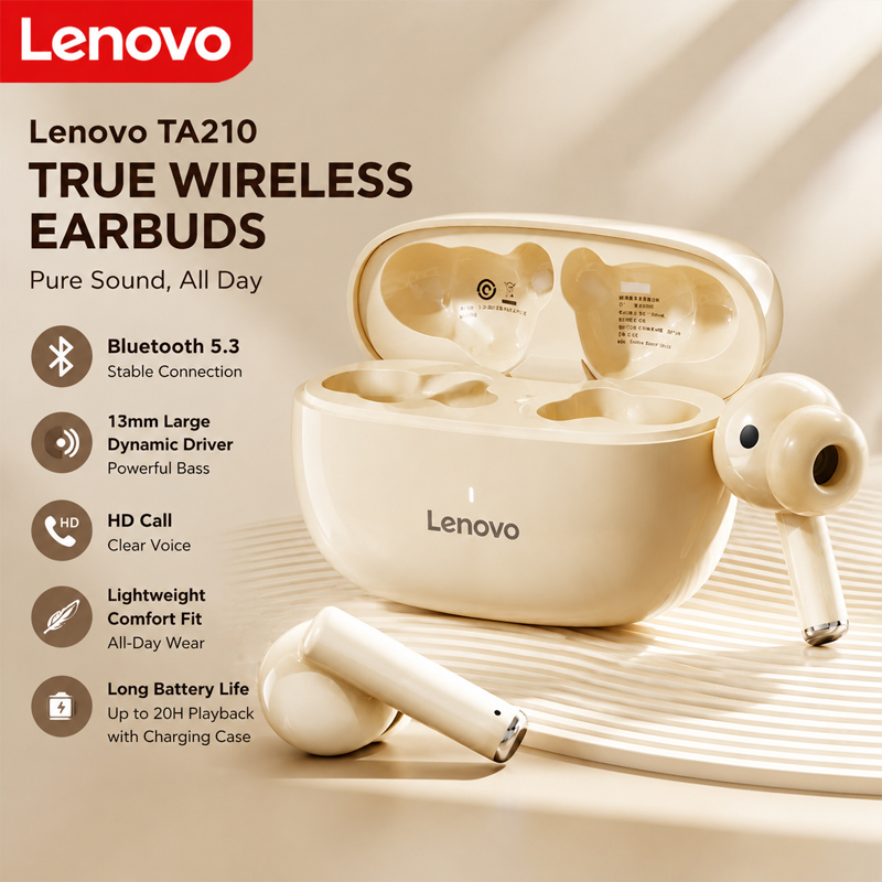 Lenovo TA210 Bluetooth Wireles - Type C Wired Earphones With Mic recension och pris