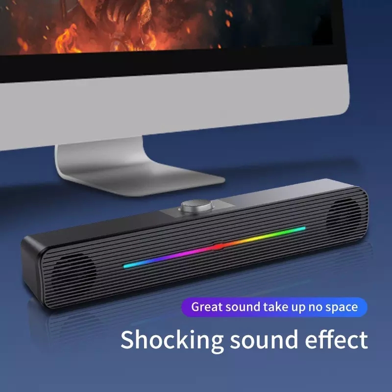 E-1407 Wholesale RGB Lights Wi - Rgb Computer Soundbar For Pc recension och pris