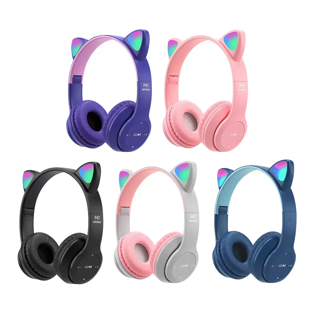 Cute Cat Ear Bluetooth Compati - Cat Ear Bluetooth Headset Led recension och pris
