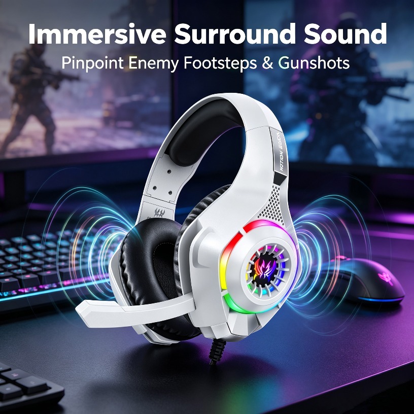 Wired Gaming Headphones with M - Gaming Headset With Mic Rgb recension och pris