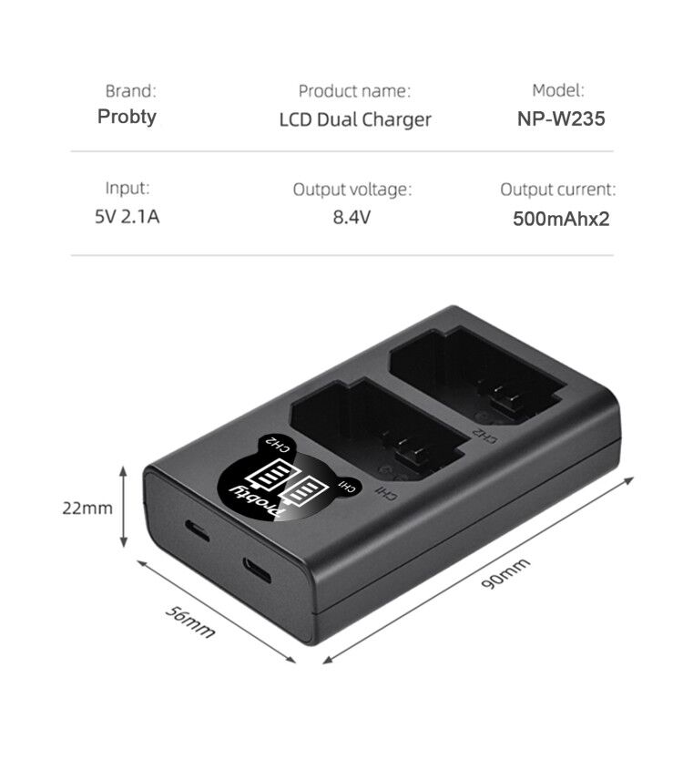 2200mAh NP-W235 NP W235 Batter - Drones recension och pris