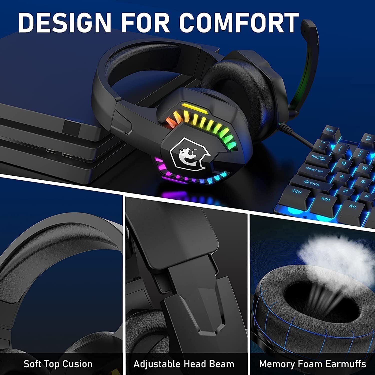 MAMBASNAKE CY907 Wired Gaming  - Gaming Headset With Mic Rgb recension och pris