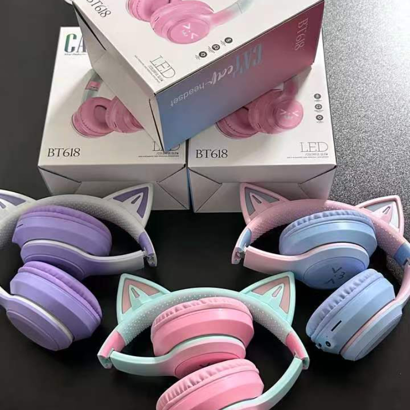 T28 Wireless Bluetooth Headpho - Cat Ear Bluetooth Headset Led recension och pris