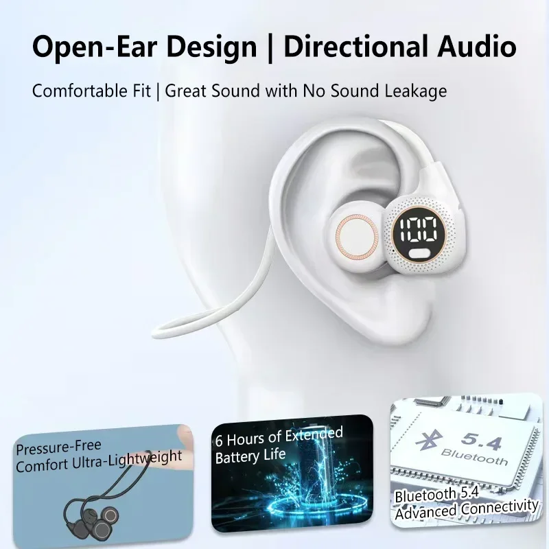 Bone Conduction Bluetooth Earb - Anc Wireless Over Ear Headphones recension och pris