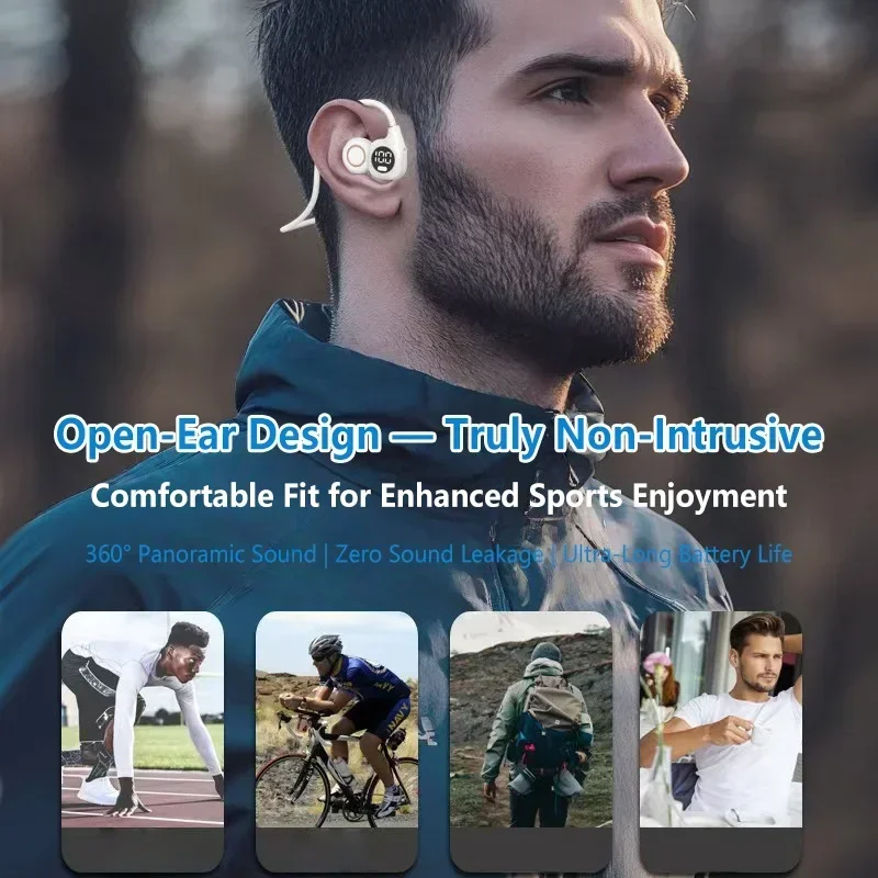 Bone Conduction Bluetooth Earb - Anc Wireless Over Ear Headphones recension och pris