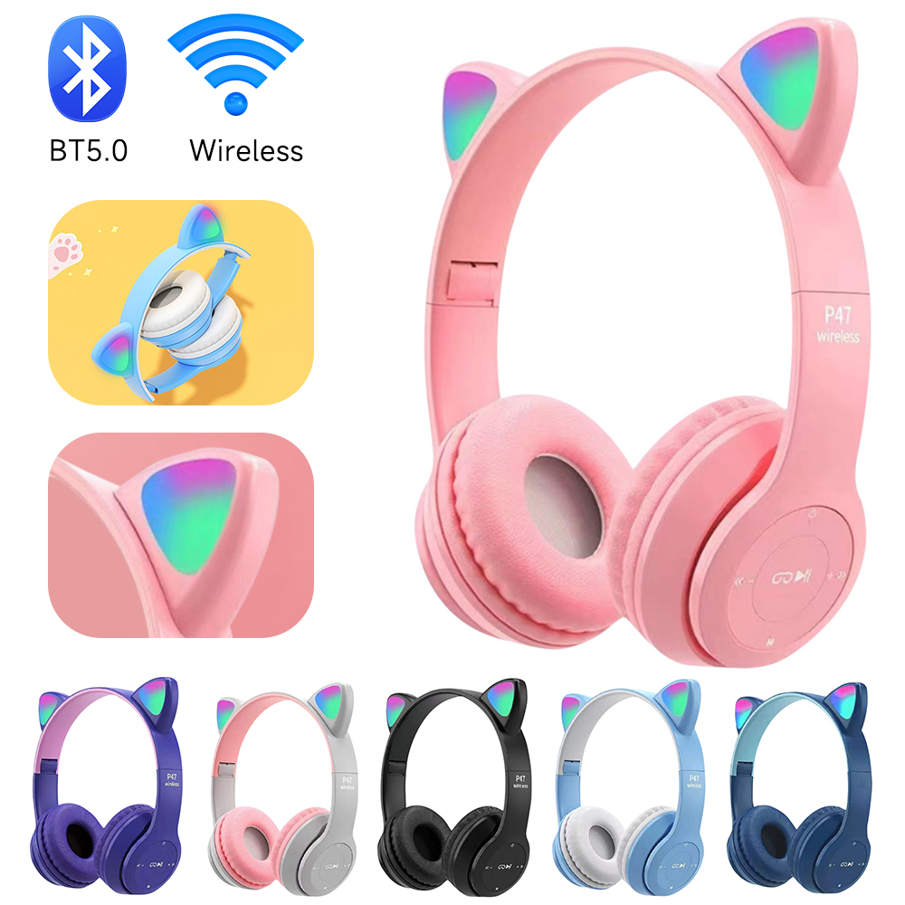 P47M Wireless Bluetooth Headse - Gaming Headset With Mic Rgb recension och pris