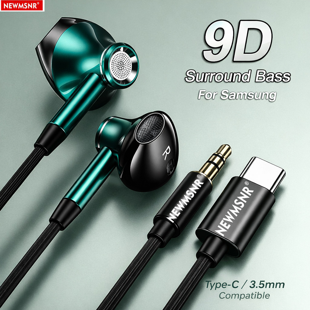 9D Surround Bass Type C&3.5mm  - Type C Wired Earphones With Mic recension och pris