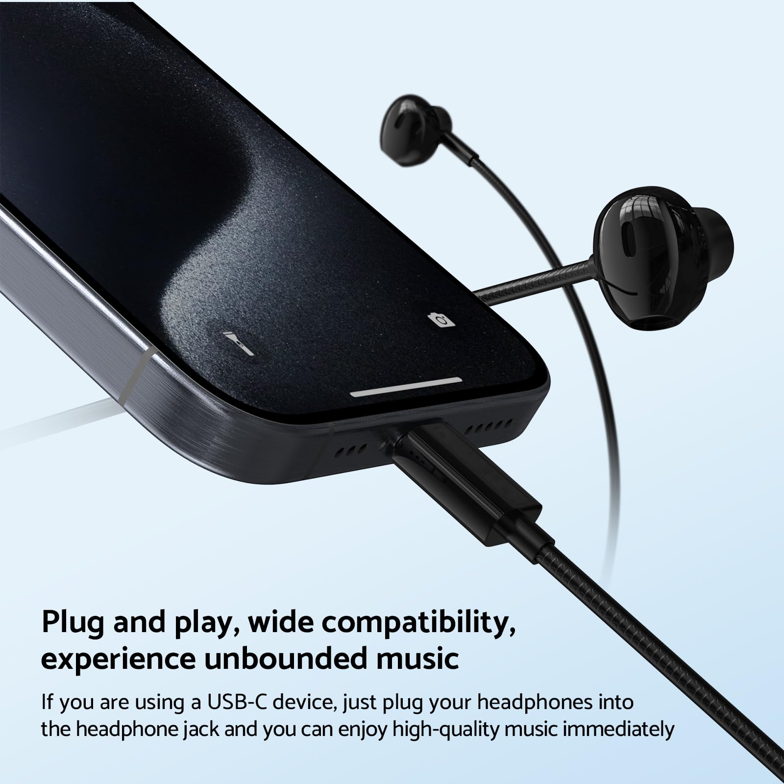 Type C 3.5mm HIFI Stereo Wired - Type C Wired Earphones With Mic recension och pris