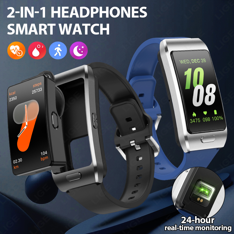 LIGE New Smart Watch Earbuds T - Tws Earbuds Bluetooth 5.3 recension och pris