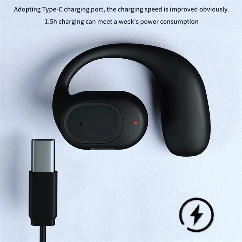 Single One Ear Hook Bone Condu - Open Ear Air Conduction Headphones recension och pris