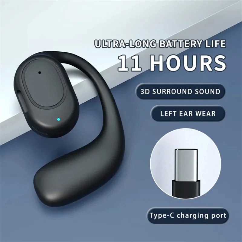 Single One Ear Hook Bone Condu - Open Ear Air Conduction Headphones recension och pris