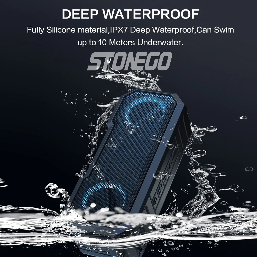 Portable Bluetooth Speaker Wir - Portable Bluetooth Speaker Waterproof Ipx7 recension och pris