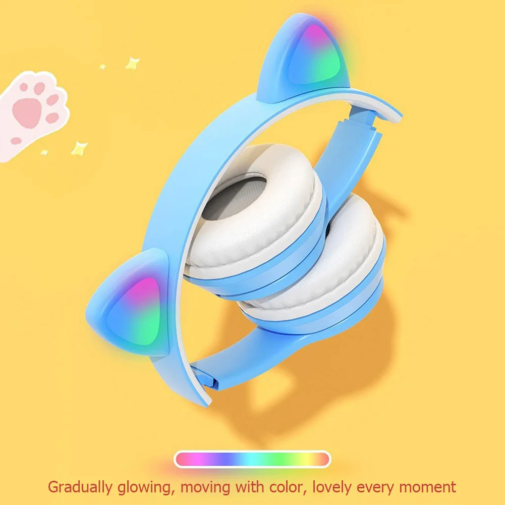 Cute Cat Ear Wireless Headphon - Cat Ear Bluetooth Headset Led recension och pris