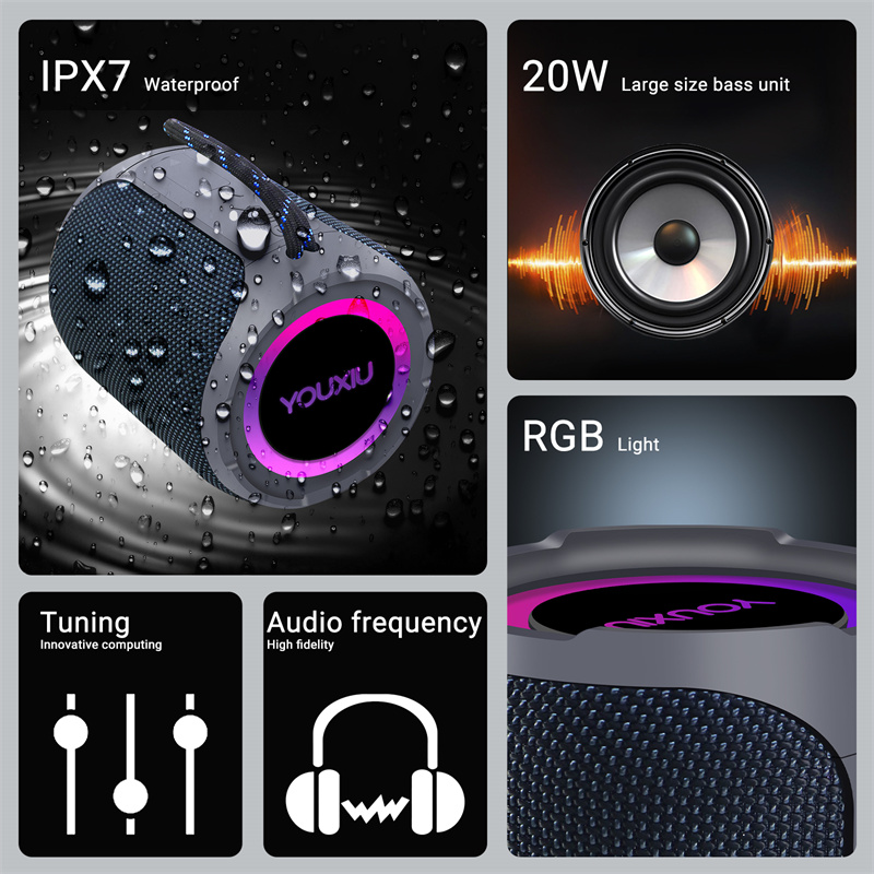 40W Portable Bluetooth Speaker - Portable Bluetooth Speaker Waterproof Ipx7 recension och pris