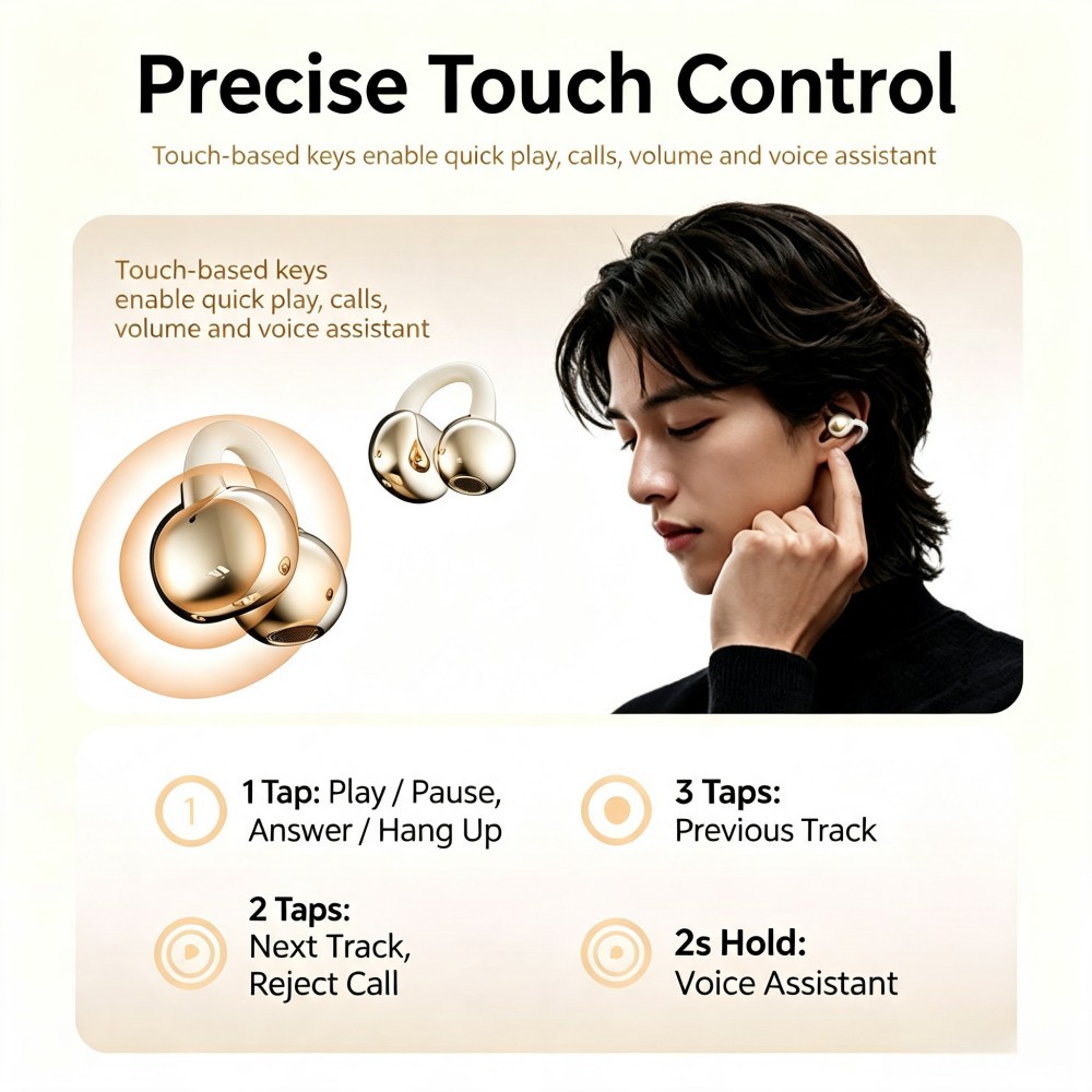 KEBIDUMEI Bluetooth 6.0 Earpho - Open Ear Air Conduction Headphones recension och pris