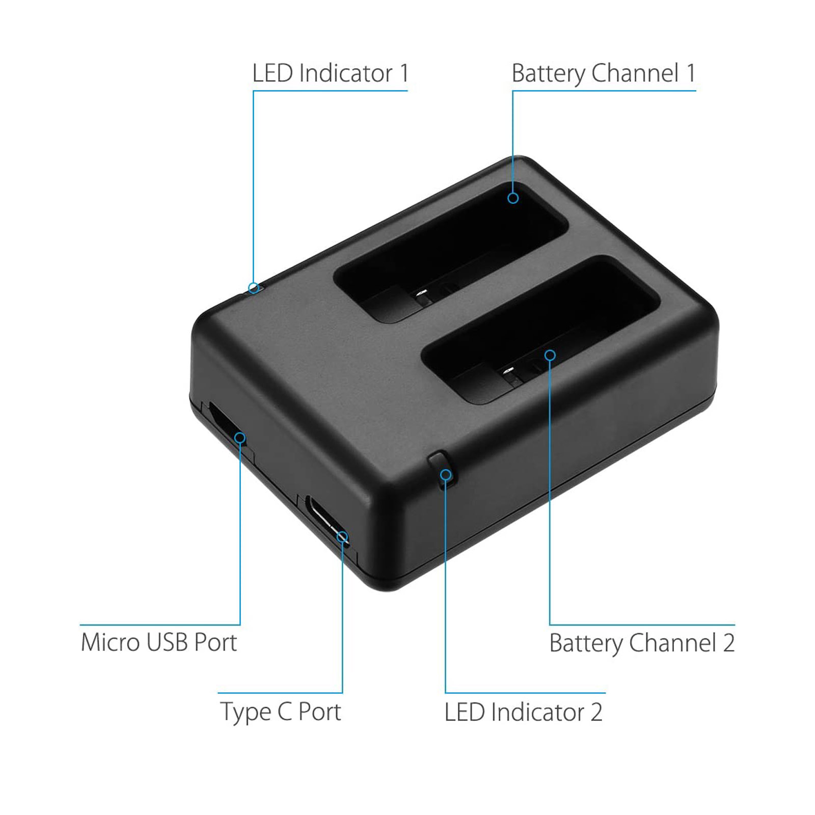 Suitable for GOPRO Hero 5 Char - Drones recension och pris