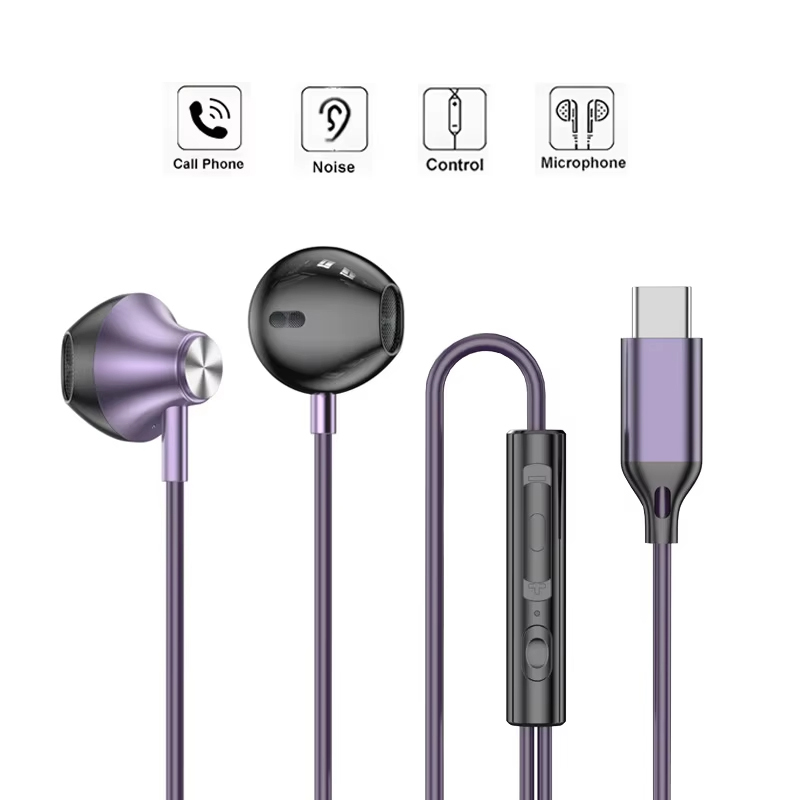 In-Ear Wired Headphone HiFi Mu - Type C Wired Earphones With Mic recension och pris