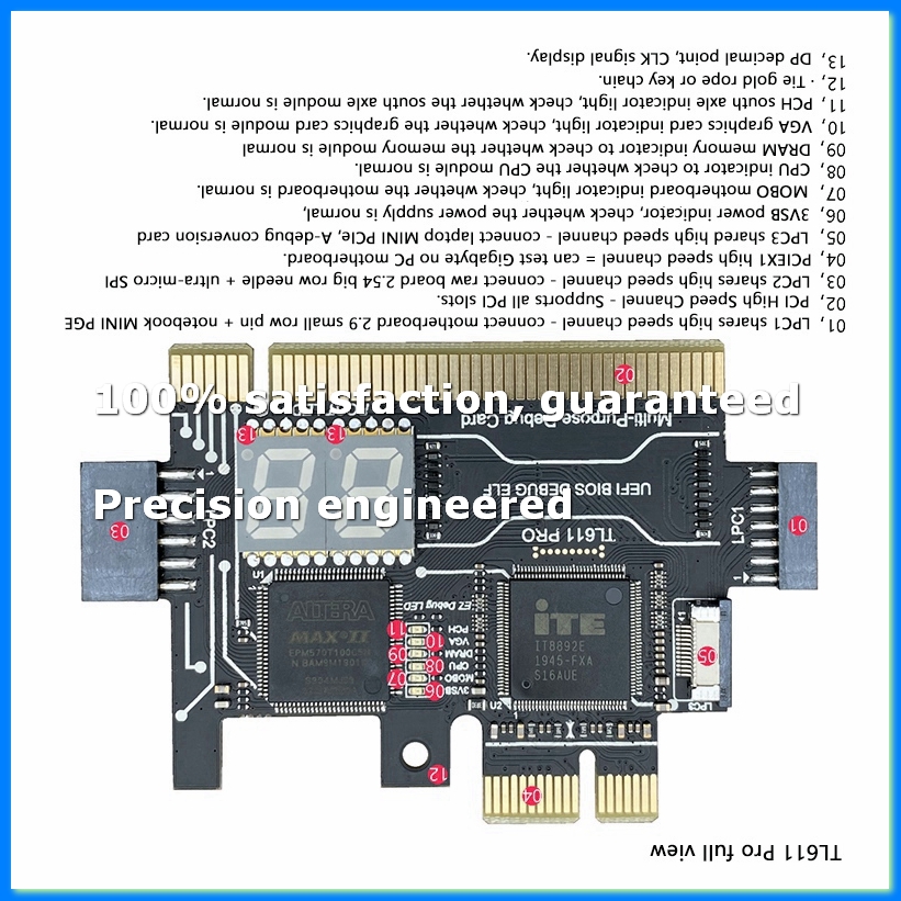 TL611 PRO Diagnostic Card Pcie - Laptops recension och pris