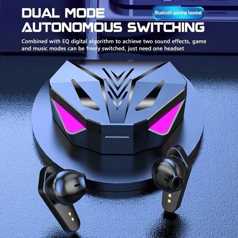 TWS Wireless Bluetooth 5.3 Hea - Gaming Headset With Mic Rgb recension och pris