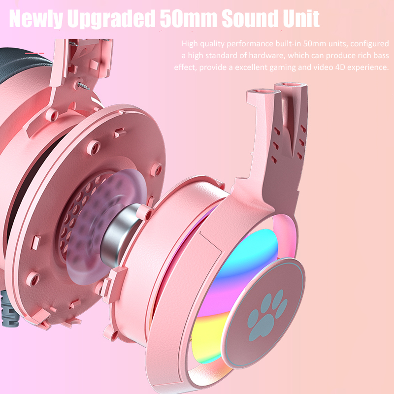 Cute Cat Ear Gaming Headphones - Gaming Headset With Mic Rgb recension och pris