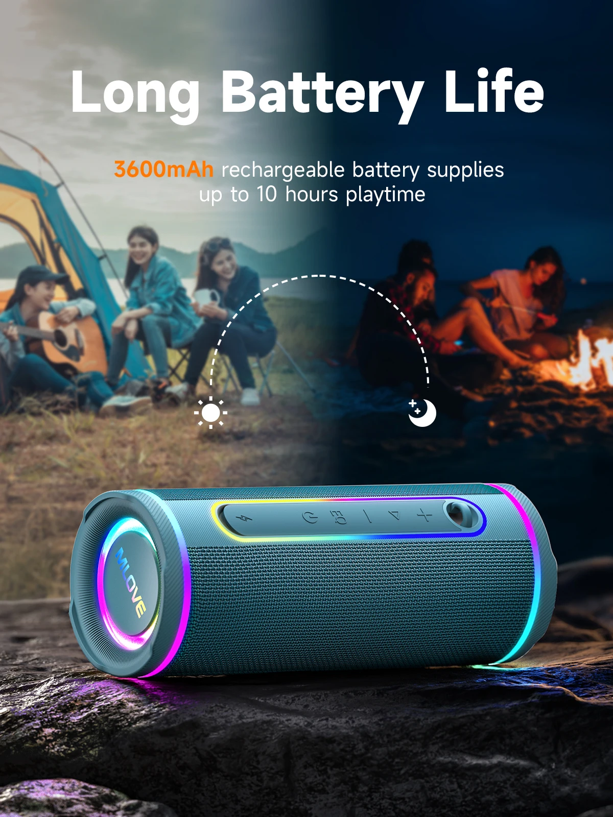 MLOVE Portable Bluetooth Speak - Portable Bluetooth Speaker Waterproof Ipx7 recension och pris
