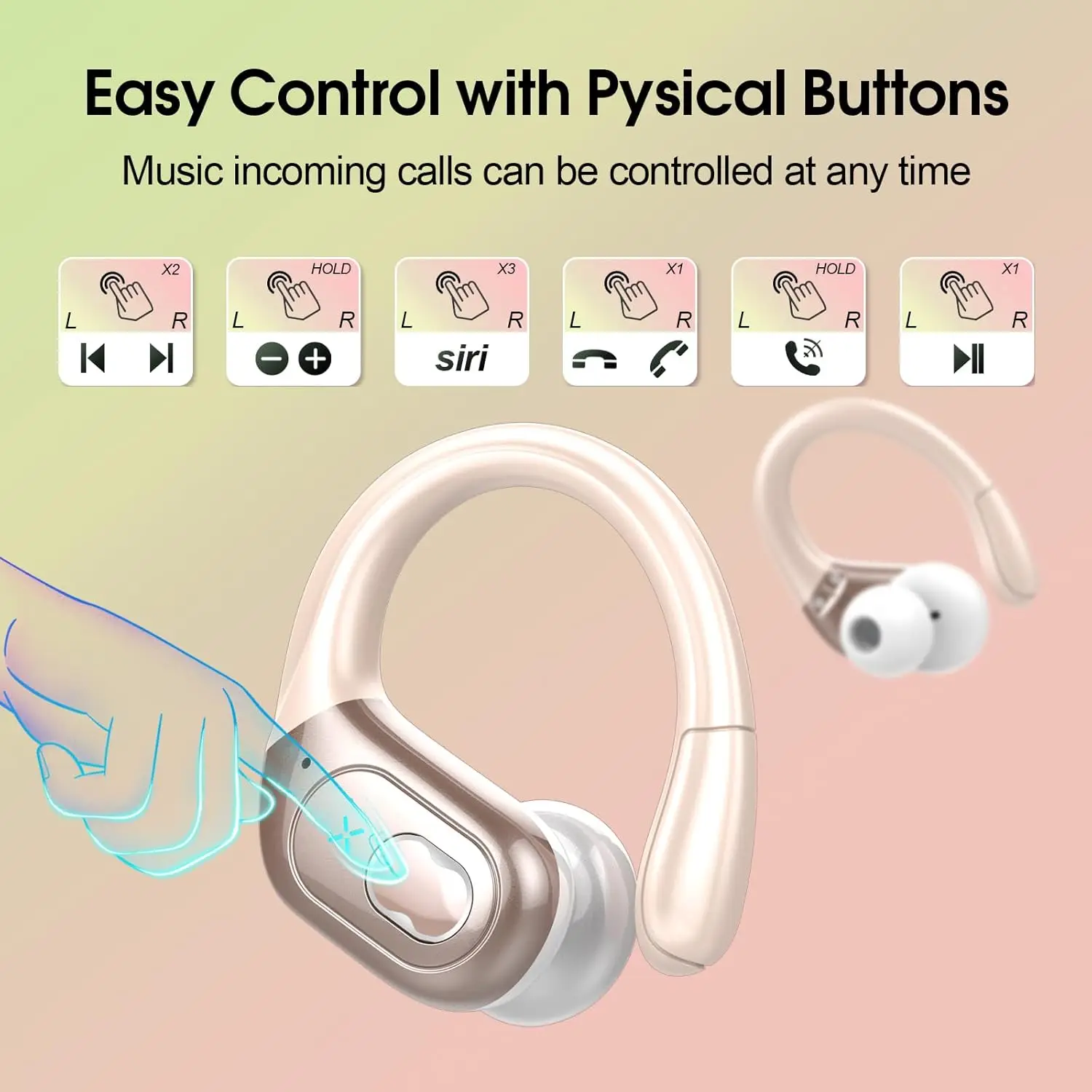 GDLYL HD65 Sports Wireless Ear - Type C Wired Earphones With Mic recension och pris