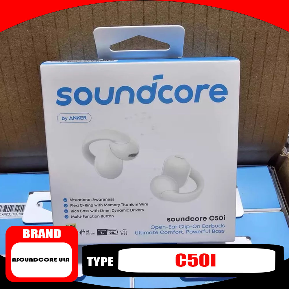 Soundcore C50i Ear Clip Open W - Open Ear Air Conduction Headphones recension och pris