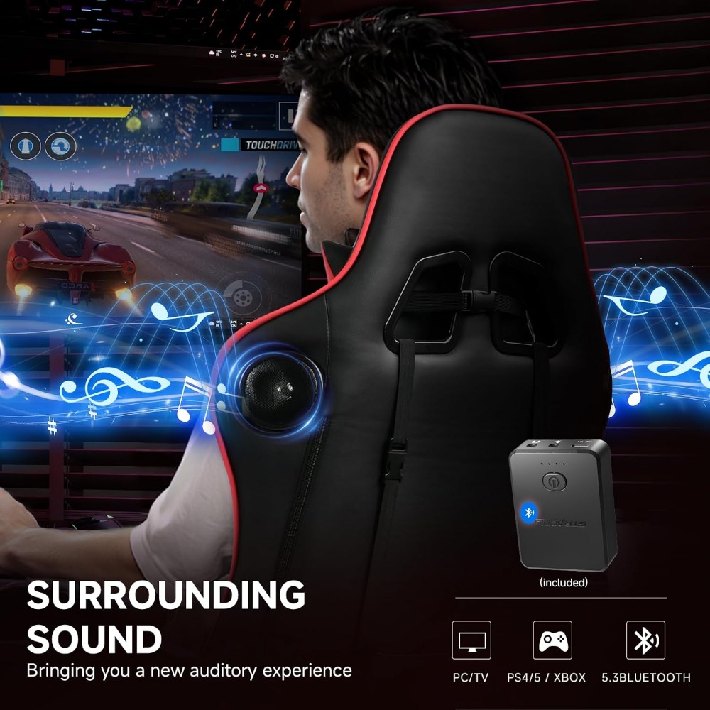 Ergonomic Gaming Chair with Bl - Speakers recension och pris