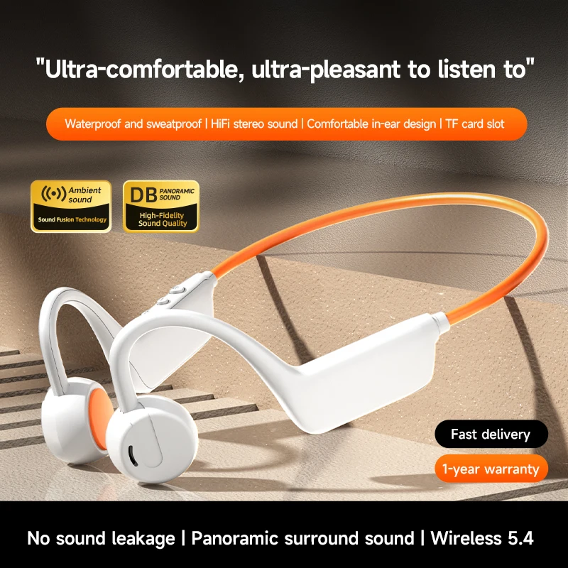 Bone Conduction Bluetooth Earb - Anc Wireless Over Ear Headphones recension och pris