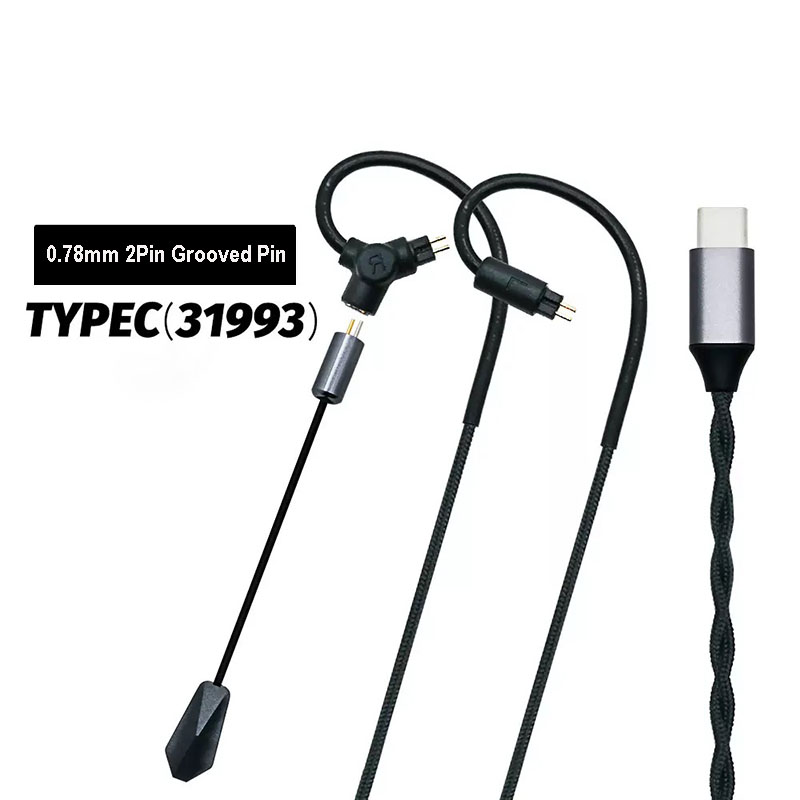 0.78 QDC MMCX Gaming Earphone  - Type C Wired Earphones With Mic recension och pris